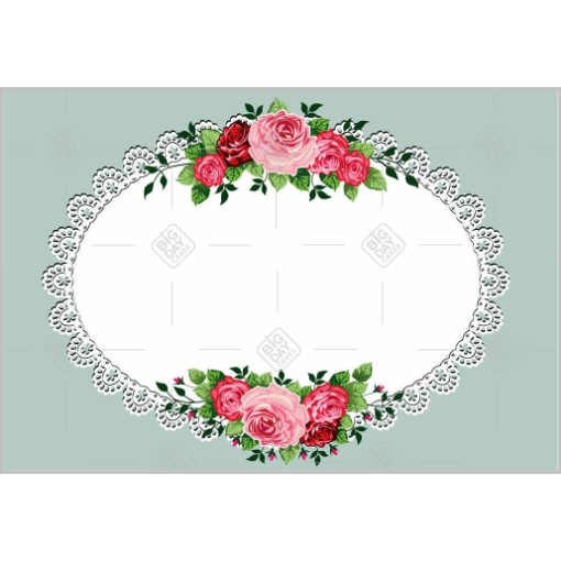 Vintage-frame-roses