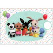 Bing Bunny Happy Birthday dotty cake topper - landscape