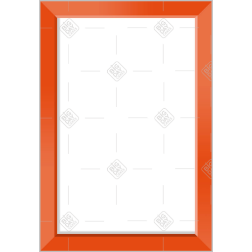 Simple orange frame topper frame - portrait