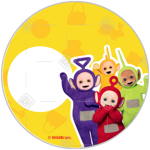 Teletubbies-photo frame - round