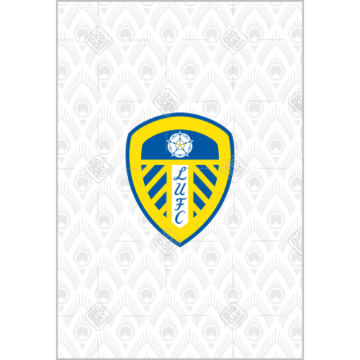 Leeds United Home Pattern Cake Topper topper - portrait