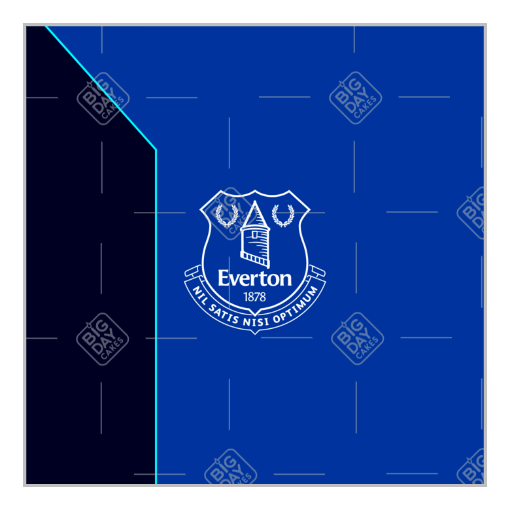 Everton tower ake topper design topper - square