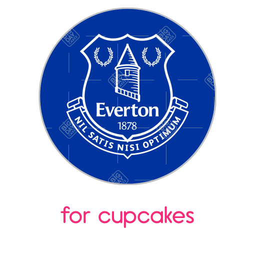 Everton Cake topper design topper - cupcakes