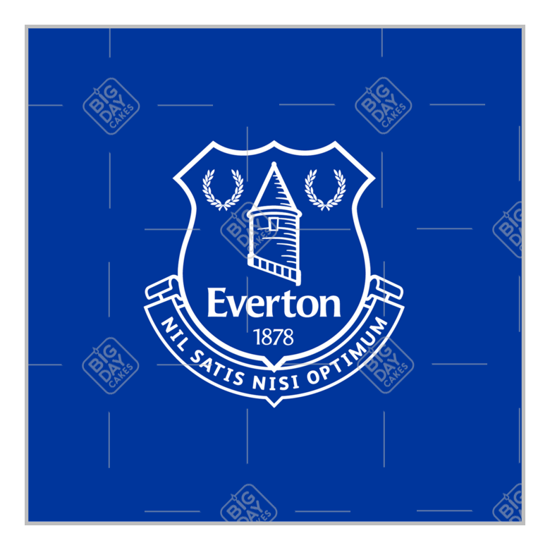 Everton Cake topper design - square