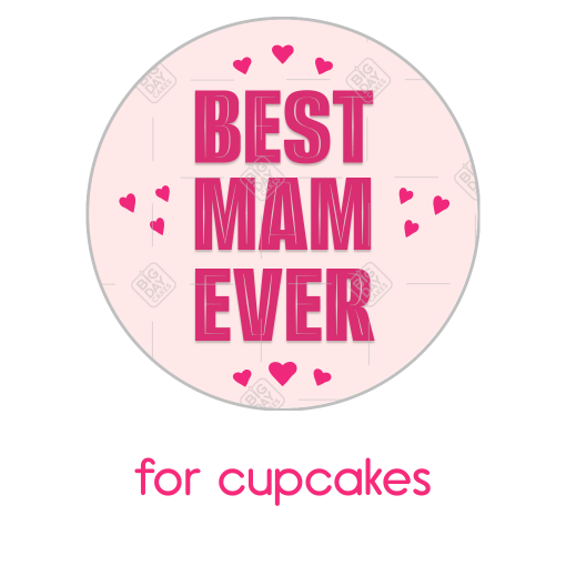 Best-mam-ever topper - cupcakes