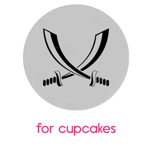 Sheffield United - swords on grey topper - cupcakes