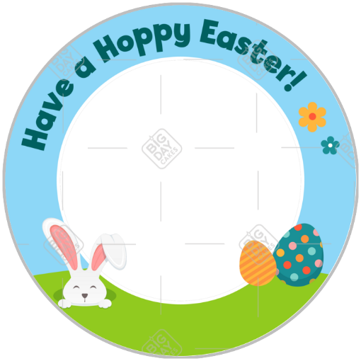 Easter-Bunny frame - round