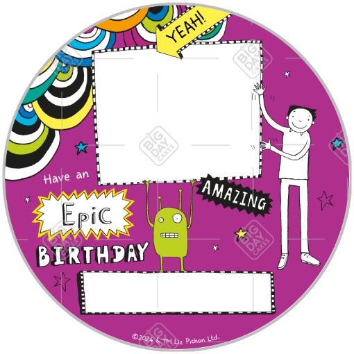 Tom Gates Birthday frame - round