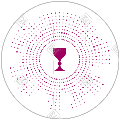 Communion chalice rays topper - round