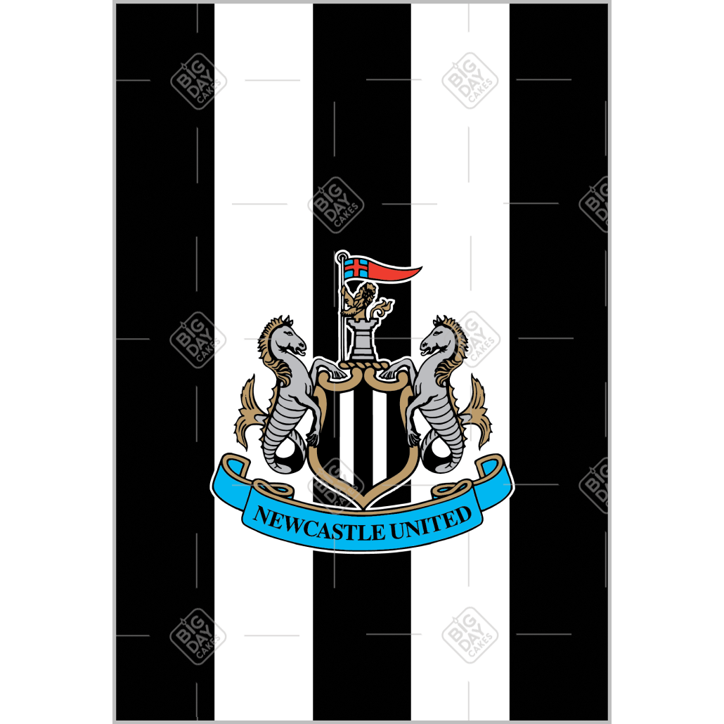 Newcastle United Black and White topper - portrait