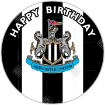 Newcastle United Happy Birthday topper - round