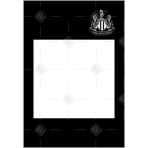 Newcastle United dark crest Happy Birthday frame - portrait