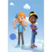 Blippi & Meekah Happy Birthday topper - portrait