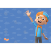 Blippi blue cake topper - landscape