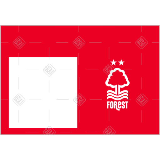 Forest Red Happy Birthday frame - landscape