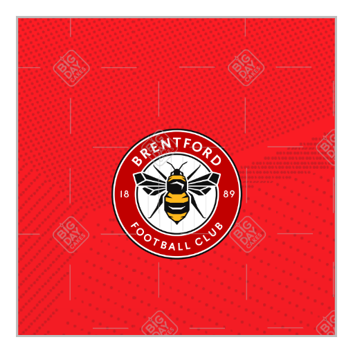 Brentford crest design topper - square